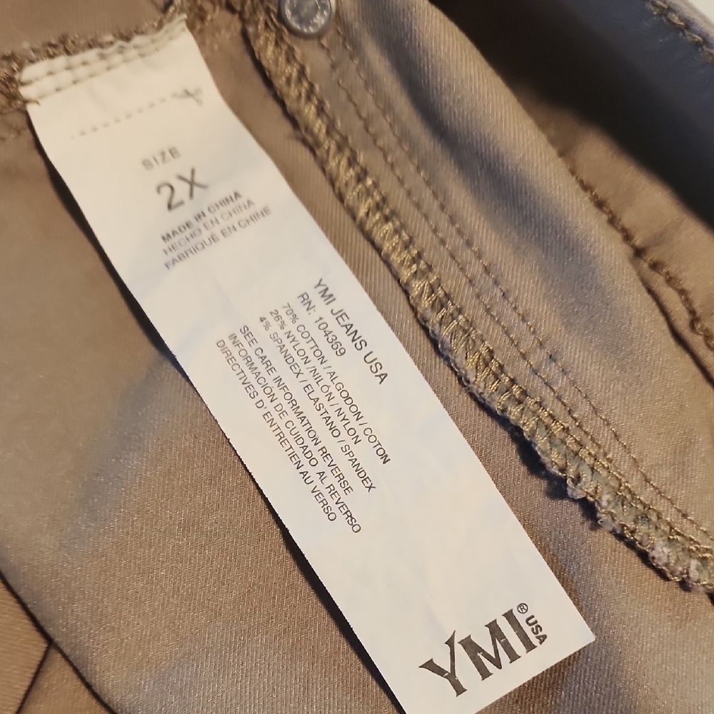 YMI Women's Beige Chino Pants - Straight Leg - Picture 7 of 7